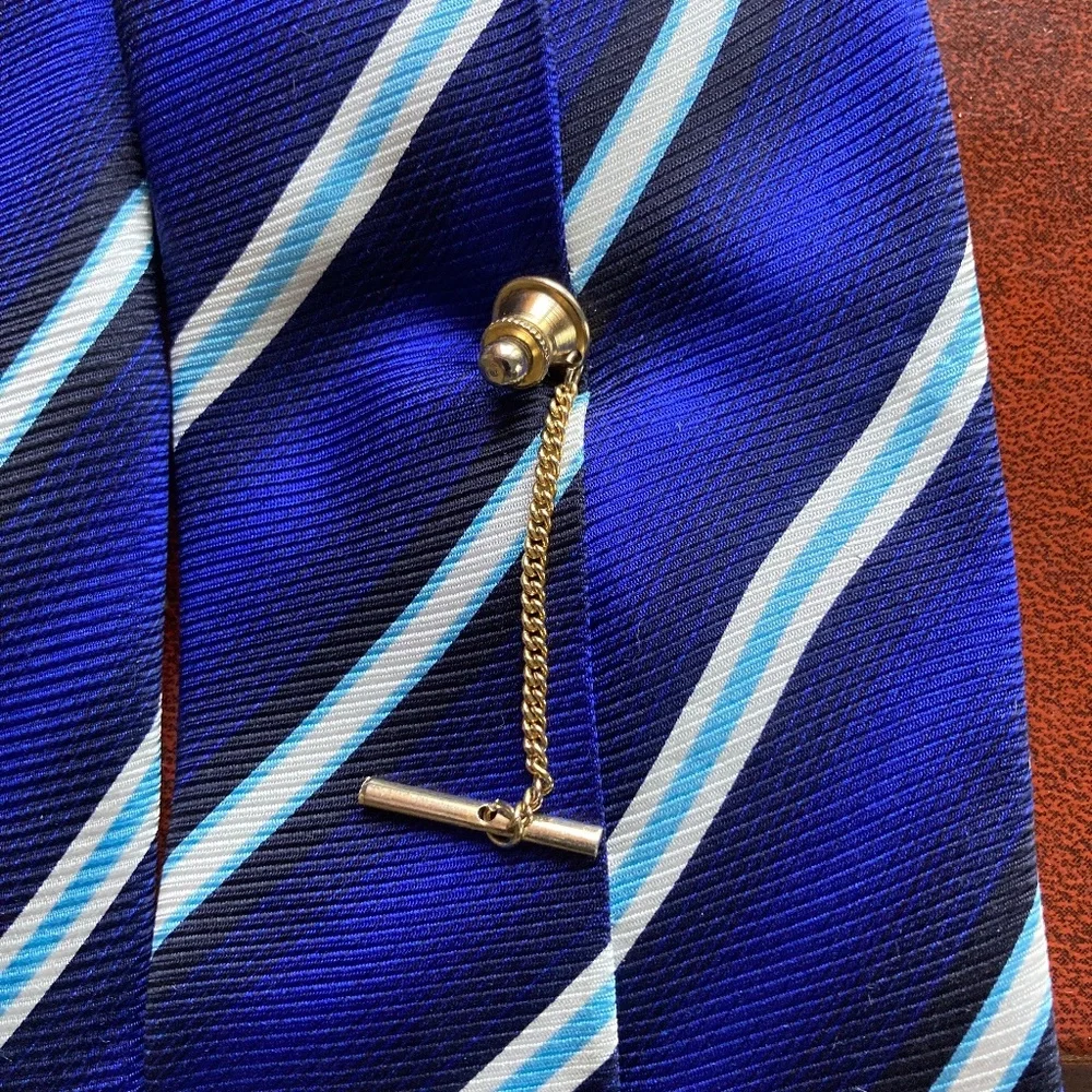 Vintage Fly Fishing Lure Tie Tack – Hand Tied Trout Fly Tie Tac w/ Chain –